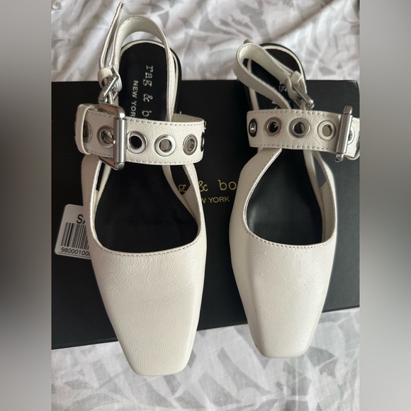rag & bone Shoes - rag & bone White Leather Sandals